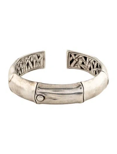 Pre-owned John Hardy Bamboo Hinged Cuff Bracelet, 6.5" In Multicolor