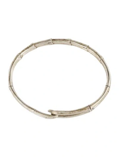 Pre-owned John Hardy Bamboo Hook Bangle Bracelet, 6.75" In Multi