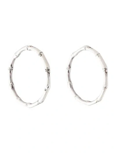 Pre-owned John Hardy Bamboo Hoop Earrings In Multicolor