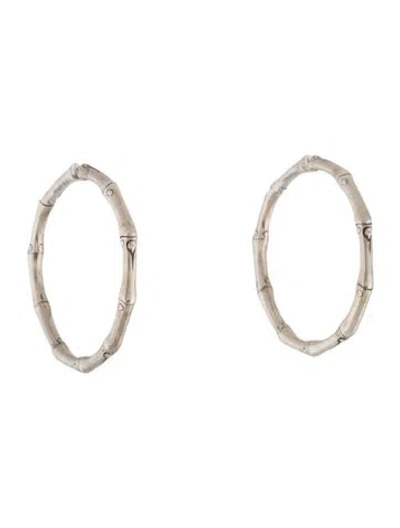 Pre-owned John Hardy Bamboo Hoop Earrings In Multicolor