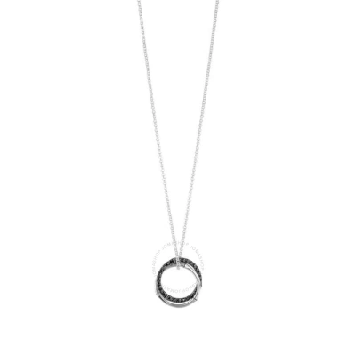 John Hardy Bamboo Interlinking Sterling Silver Black Sapphire Pendant Necklace - Nbs58964blsx16-18 In Silver-tone