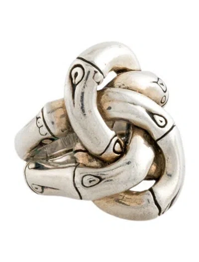 Pre-owned John Hardy Bamboo Knot Cocktail Ring In Multi