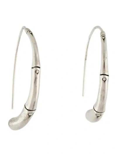 Pre-owned John Hardy Bamboo Large Hook Earrings In Multi