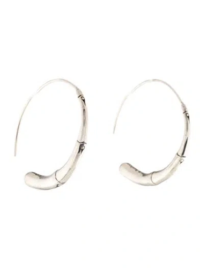 Pre-owned John Hardy Bamboo Large Hook Earrings In Multi