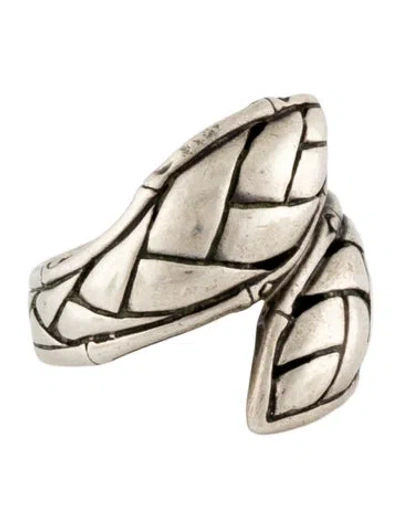 Pre-owned John Hardy Bamboo Leaf Bypass Ring In Multi