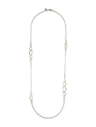 Pre-owned John Hardy Bamboo Link Station Necklace, 35.75" In Multicolor