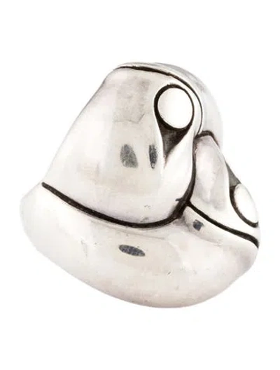 Pre-owned John Hardy Bamboo Overlapping Ring In Multi