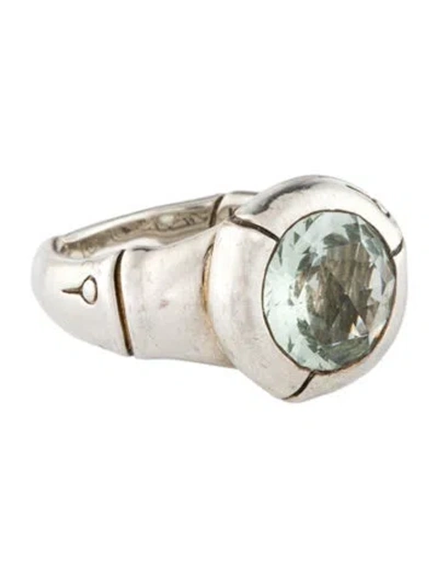 Pre-owned John Hardy Bamboo Prasiolite Cocktail Ring In Multi