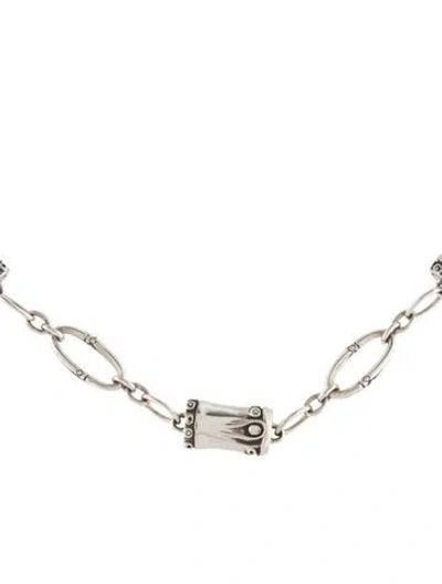 Pre-owned John Hardy Bamboo Sautoir Station Necklace, 18.25" In Multi