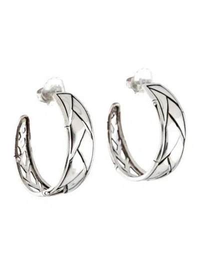 Pre-owned John Hardy Bamboo Shoot Hoop Earrings In Multi