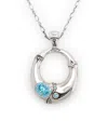 John Hardy Bamboo Silver 3.46 Cttw. Topaz Pendant
