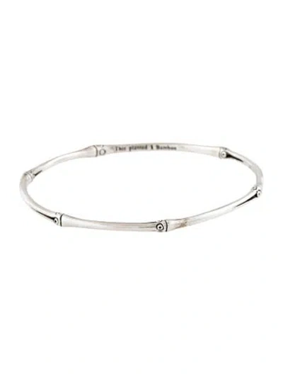 Pre-owned John Hardy Bamboo Slim Bangle Bracelet, 7.75" In Multicolor
