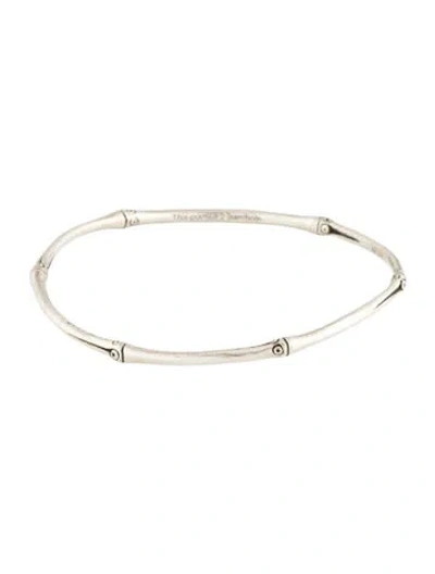 Pre-owned John Hardy Bamboo Slim Bangle Bracelet, 8" In Multi
