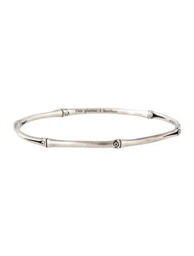 Pre-owned John Hardy Bamboo Slim Bangle Bracelet, 8" In Multicolor