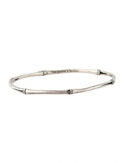 Pre-owned John Hardy Bamboo Slim Bangle Bracelet, 8" In Multicolor