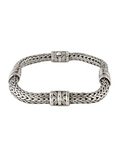 Pre-owned John Hardy Bamboo Station Bracelet, 6.5" In Multi