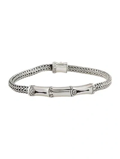 Pre-owned John Hardy Bamboo Station Bracelet, 7.25" In Multi
