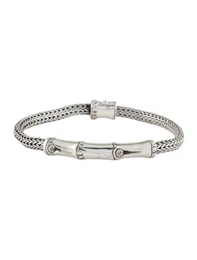 Pre-owned John Hardy Bamboo Station Bracelet, 7.25" In Multicolor