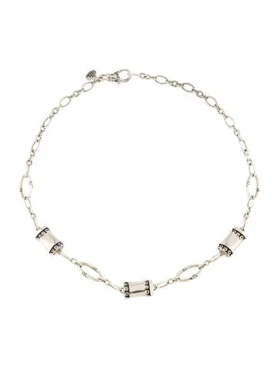Pre-owned John Hardy Bamboo Station Necklace, 18" In Multi