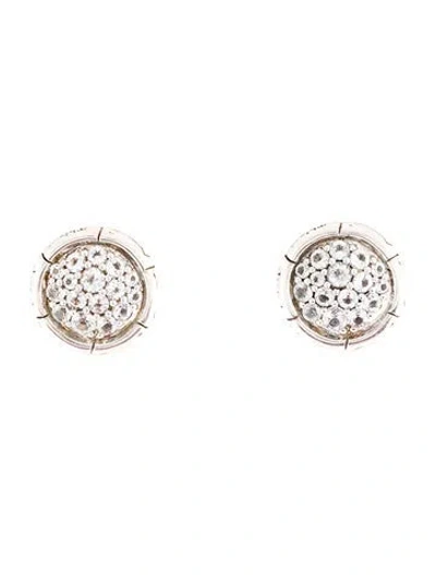 Pre-owned John Hardy Bamboo Topaz Stud Earrings In Multi