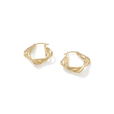John Hardy Bamboo Twisted Hoop Earring In Multicolor
