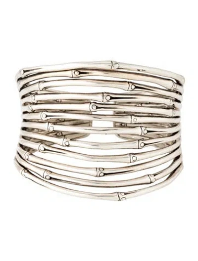 Pre-owned John Hardy Bamboo Wide Flex Cuff, 6.5" In Multicolor