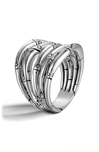 John Hardy 'bamboo' Wide Stack Ring In Silver
