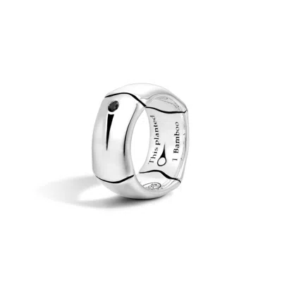 John Hardy Band Ring With Black Sapphire