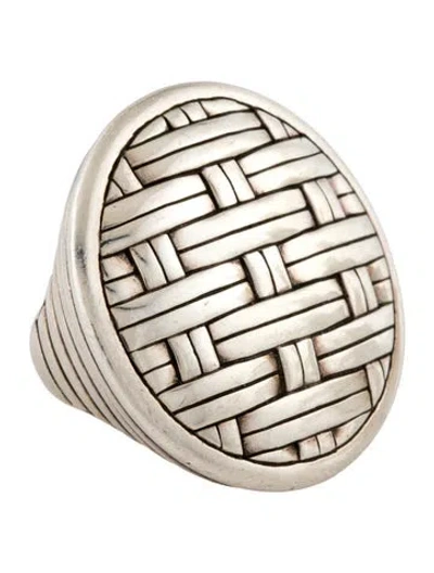 Pre-owned John Hardy Basket Weave Cocktail Ring In Multicolor