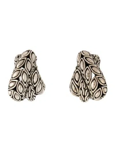 Pre-owned John Hardy Batu Huggie Clip-on Earring In Multi