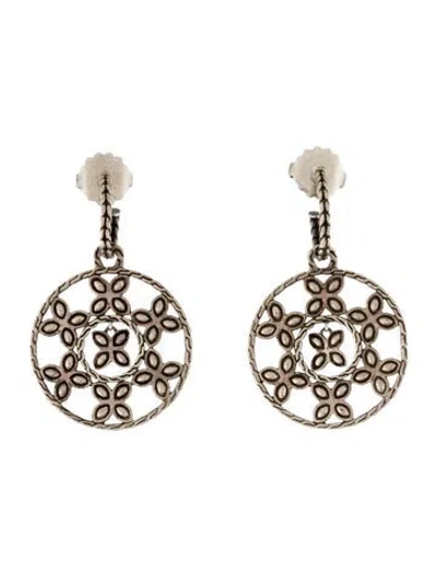 Pre-owned John Hardy Batu Kawung Flower Drop Earrings In Multi