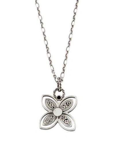 Pre-owned John Hardy Batu Kawung Flower Pendant Necklace, 18" In Multi
