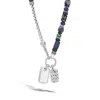 John Hardy Beaded Tag Necklace In Silver