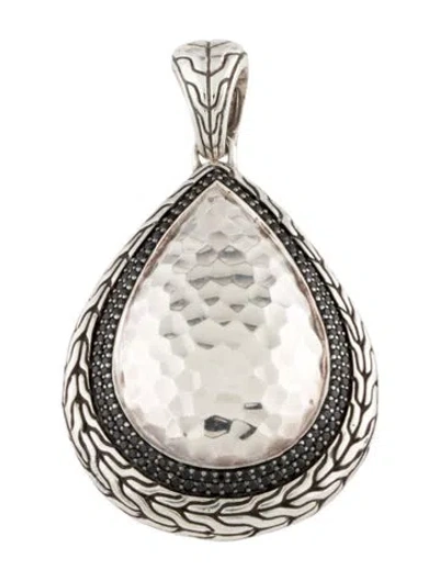 Pre-owned John Hardy Black Sapphire And Spinel Classic Chain Enhancer Pendant In Multicolor