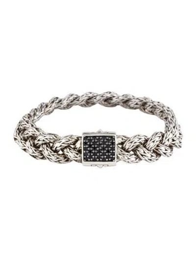 Pre-owned John Hardy Black Sapphire Classic Chain Braided Bracelet, 6.75" In Multi