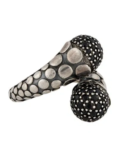 Pre-owned John Hardy Black Sapphire Dot Bypass Ring In Multi