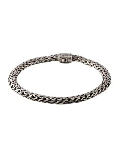Pre-owned John Hardy Black Sapphire Icon Bracelet, 9.5" In Multi