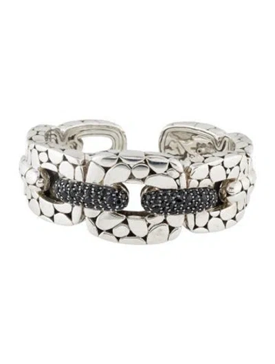 Pre-owned John Hardy Black Sapphire Kali Lava Link Kick Cuff, 6" In Multi