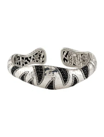 Pre-owned John Hardy Black Sapphire Palu Macan Cuff Bracelet, 7" In Multi