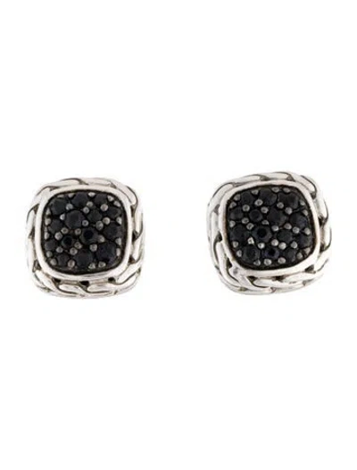 Pre-owned John Hardy Black Sapphire Stud Earrings In Multicolor