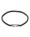 John Hardy Sterling Silver With Black Rhodium Classic Chain Bracelet In Black
