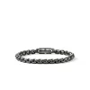 John Hardy Dark Silver Box Chain Bracelet In Silver