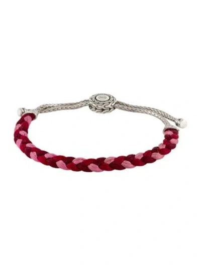 Pre-owned John Hardy Braided Cord Pull Through Bracelet In Multi