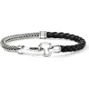 John Hardy Braided Leather & Chain Bracelet