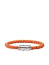 John Hardy Braided Leather Bracelet In Silver