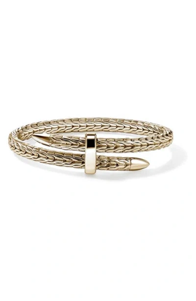 John Hardy Bypass Flex Cuff In 14k Yellow Gold