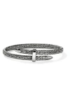 John Hardy Bypass Flex Cuff In Dark Sterling Silver