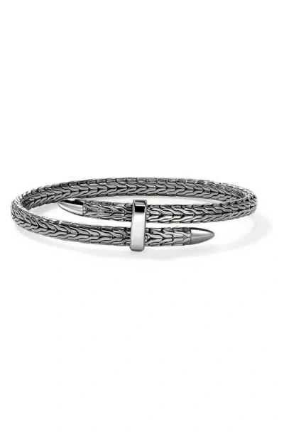 John Hardy Bypass Flex Cuff In Dark Sterling Silver