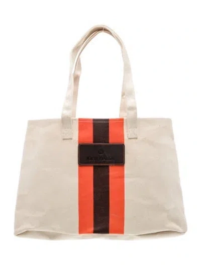 Pre-owned John Hardy Canvas Tote In Neutrals