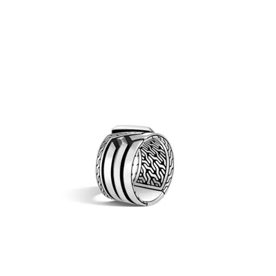 John Hardy Carved Chain Band Ring In Silver
